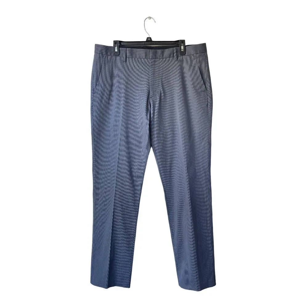 Bonobos Tuesday Chino Pants Size 36/32 Grey Pinstriped Slim Fit Stretch Business